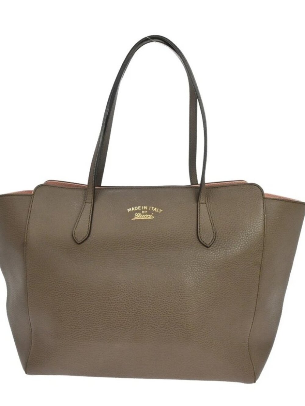 GUCCI Brown Leather Swing tot Bag